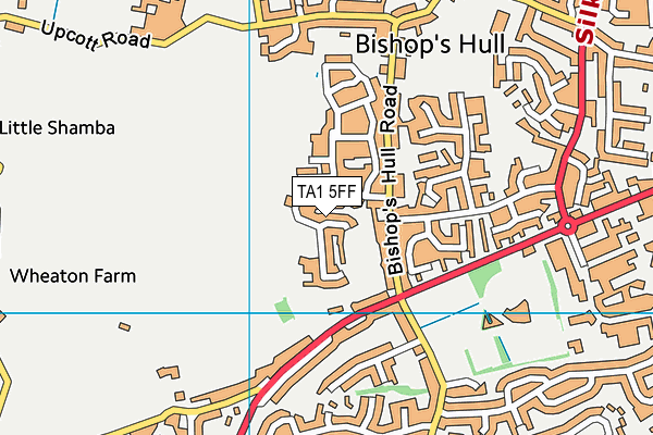 TA1 5FF map - OS VectorMap District (Ordnance Survey)