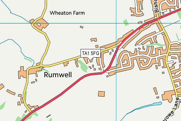 TA1 5FG map - OS VectorMap District (Ordnance Survey)