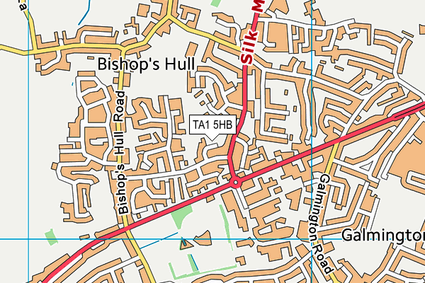 TA1 5HB map - OS VectorMap District (Ordnance Survey)