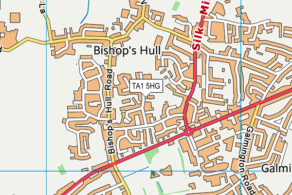 TA1 5HG map - OS VectorMap District (Ordnance Survey)