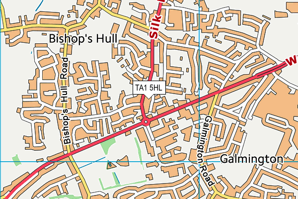 TA1 5HL map - OS VectorMap District (Ordnance Survey)