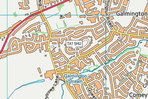 TA1 5HU map - OS VectorMap District (Ordnance Survey)