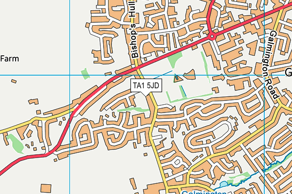 TA1 5JD map - OS VectorMap District (Ordnance Survey)