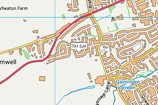 TA1 5JH map - OS VectorMap District (Ordnance Survey)