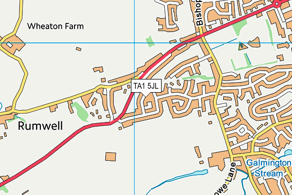 TA1 5JL map - OS VectorMap District (Ordnance Survey)