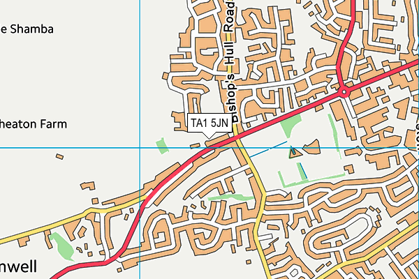 TA1 5JN map - OS VectorMap District (Ordnance Survey)