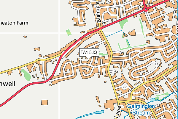 TA1 5JQ map - OS VectorMap District (Ordnance Survey)