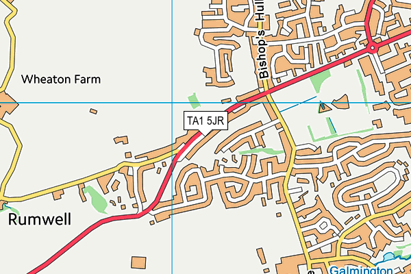 TA1 5JR map - OS VectorMap District (Ordnance Survey)