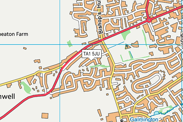 TA1 5JU map - OS VectorMap District (Ordnance Survey)