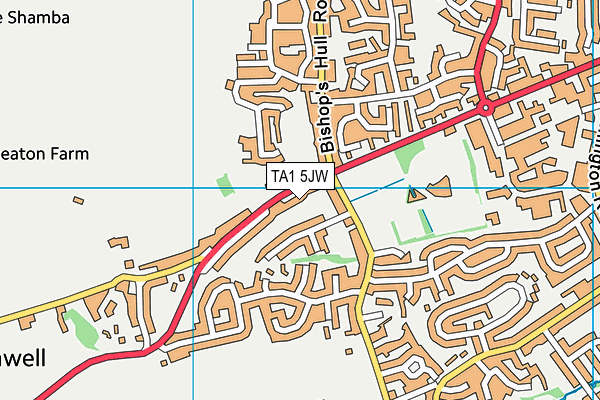 TA1 5JW map - OS VectorMap District (Ordnance Survey)