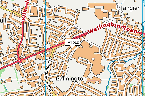 TA1 5LB map - OS VectorMap District (Ordnance Survey)