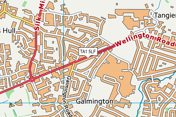 TA1 5LF map - OS VectorMap District (Ordnance Survey)