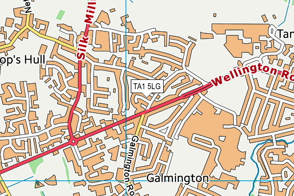 TA1 5LG map - OS VectorMap District (Ordnance Survey)