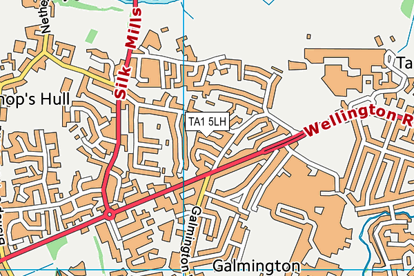 TA1 5LH map - OS VectorMap District (Ordnance Survey)