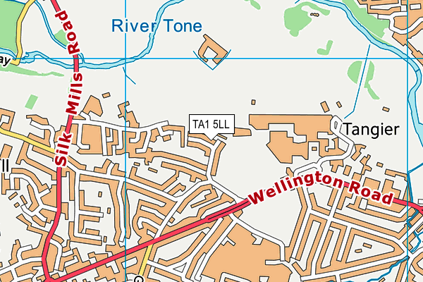 TA1 5LL map - OS VectorMap District (Ordnance Survey)