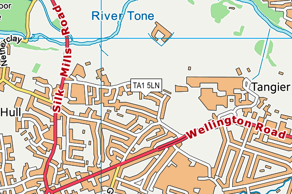TA1 5LN map - OS VectorMap District (Ordnance Survey)