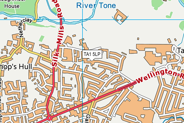 TA1 5LP map - OS VectorMap District (Ordnance Survey)