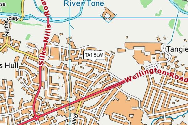 TA1 5LW map - OS VectorMap District (Ordnance Survey)