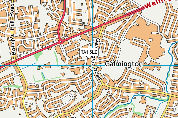 TA1 5LZ map - OS VectorMap District (Ordnance Survey)