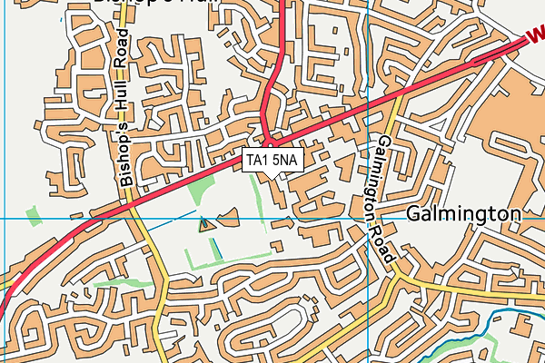 TA1 5NA map - OS VectorMap District (Ordnance Survey)