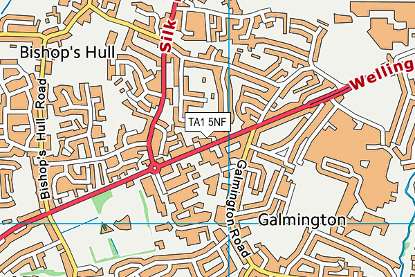 TA1 5NF map - OS VectorMap District (Ordnance Survey)