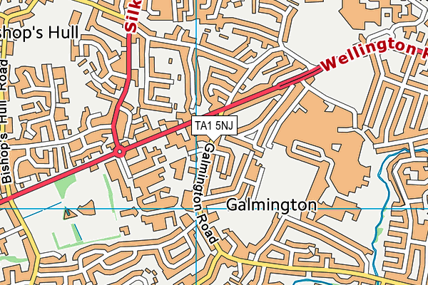 TA1 5NJ map - OS VectorMap District (Ordnance Survey)