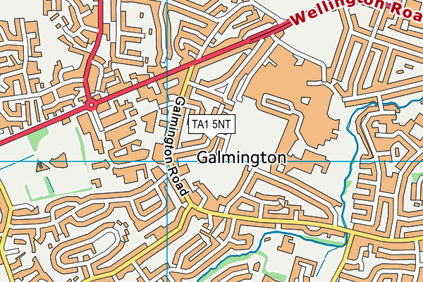 TA1 5NT map - OS VectorMap District (Ordnance Survey)