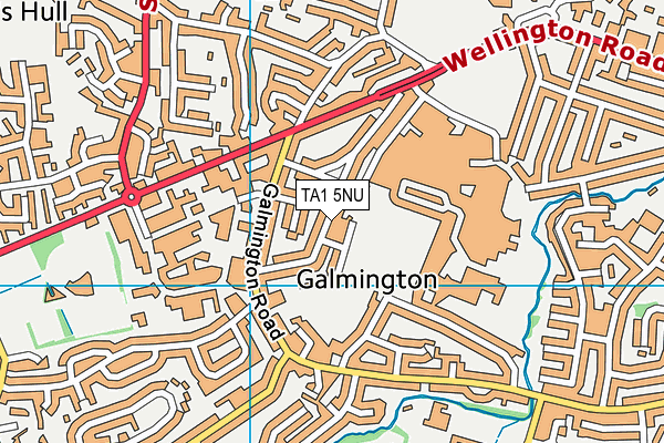 Galmington Playing Fields map (TA1 5NU) - OS VectorMap District (Ordnance Survey)