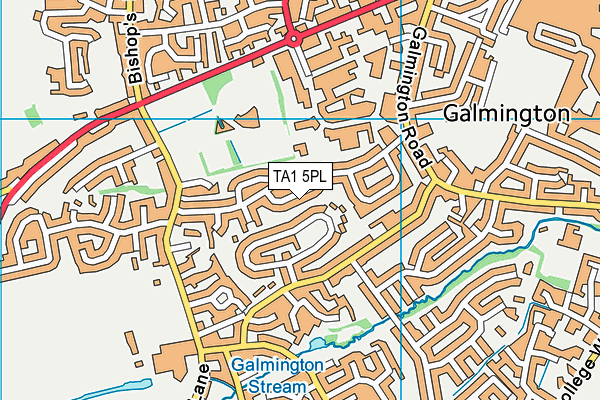 TA1 5PL map - OS VectorMap District (Ordnance Survey)