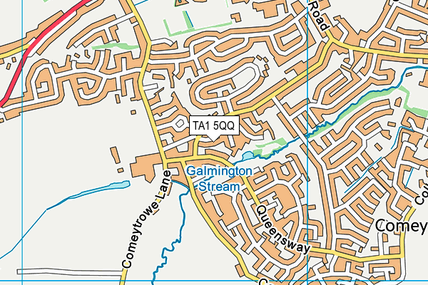 TA1 5QQ map - OS VectorMap District (Ordnance Survey)
