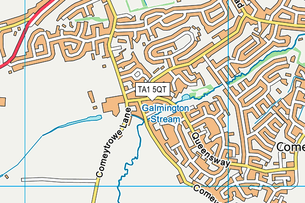 TA1 5QT map - OS VectorMap District (Ordnance Survey)