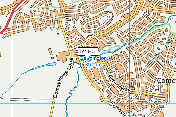 TA1 5QU map - OS VectorMap District (Ordnance Survey)