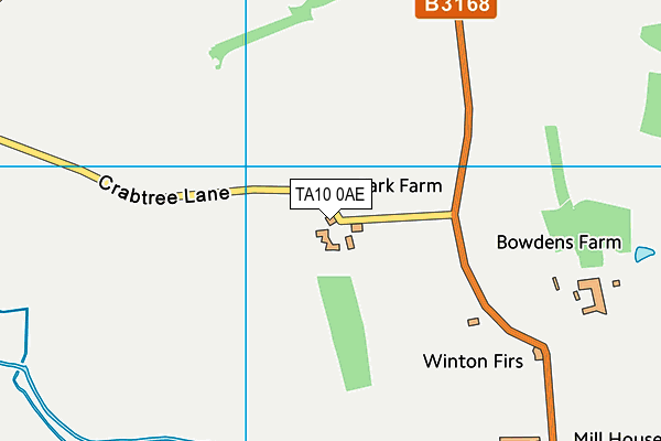 TA10 0AE map - OS VectorMap District (Ordnance Survey)