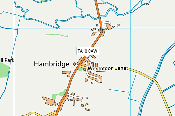 TA10 0AW map - OS VectorMap District (Ordnance Survey)