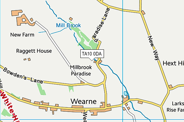 TA10 0DA map - OS VectorMap District (Ordnance Survey)