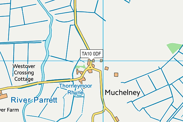 TA10 0DF map - OS VectorMap District (Ordnance Survey)