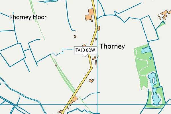 TA10 0DW map - OS VectorMap District (Ordnance Survey)