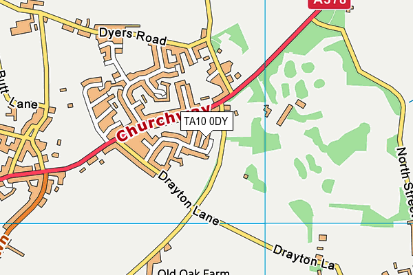 TA10 0DY map - OS VectorMap District (Ordnance Survey)