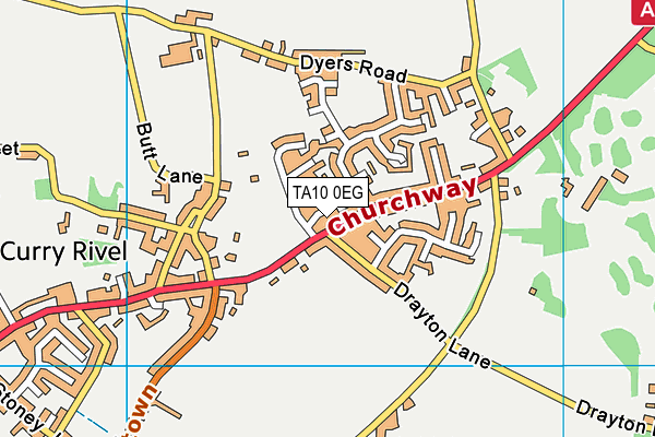 TA10 0EG map - OS VectorMap District (Ordnance Survey)