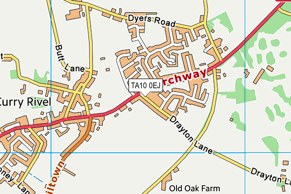 TA10 0EJ map - OS VectorMap District (Ordnance Survey)