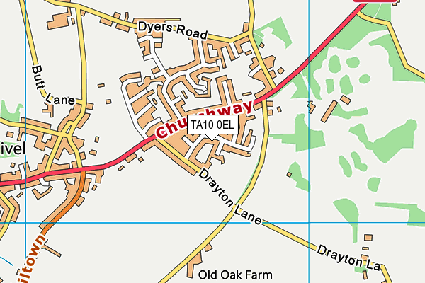 TA10 0EL map - OS VectorMap District (Ordnance Survey)