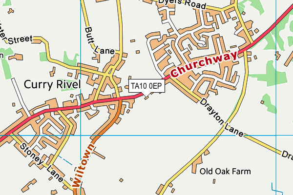 TA10 0EP map - OS VectorMap District (Ordnance Survey)