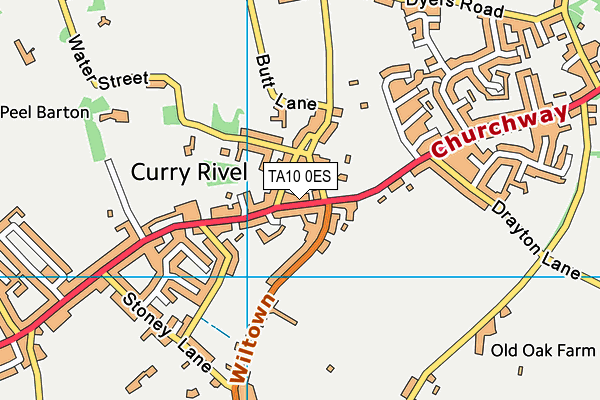 TA10 0ES map - OS VectorMap District (Ordnance Survey)