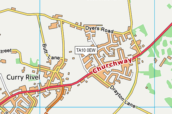 TA10 0EW map - OS VectorMap District (Ordnance Survey)