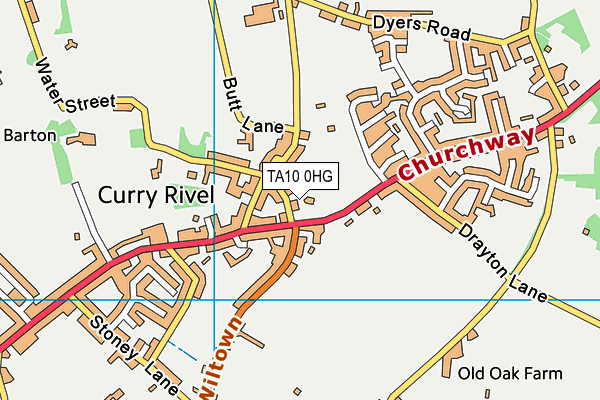 TA10 0HG map - OS VectorMap District (Ordnance Survey)