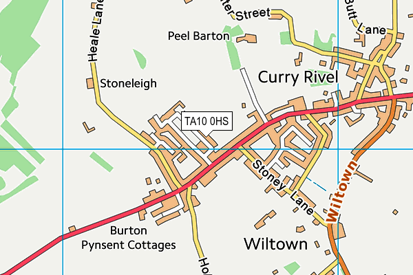 TA10 0HS map - OS VectorMap District (Ordnance Survey)