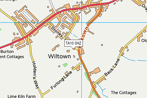 TA10 0HZ map - OS VectorMap District (Ordnance Survey)