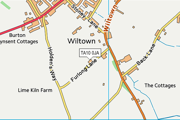 TA10 0JA map - OS VectorMap District (Ordnance Survey)