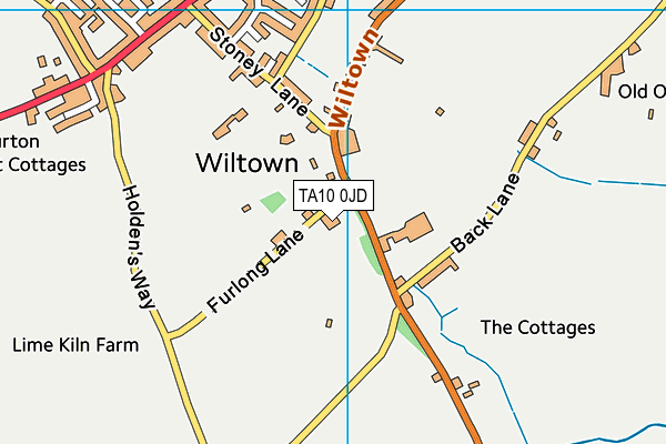 TA10 0JD map - OS VectorMap District (Ordnance Survey)