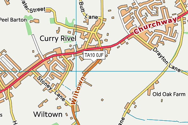 TA10 0JF map - OS VectorMap District (Ordnance Survey)